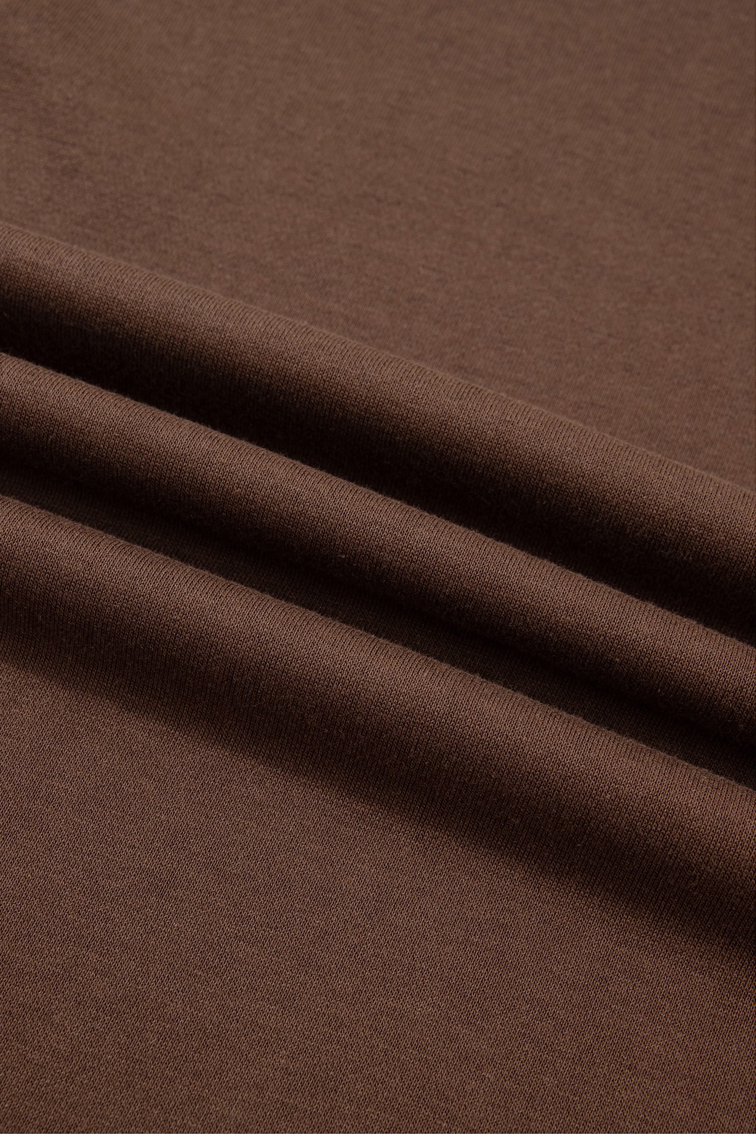 Coffee Colorblock Trim Crewneck Long Sleeve Pullover Sweatshirt